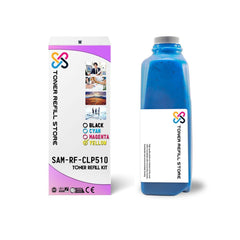 Cyan Toner Refill Kit With Reset Chip compatible with the Samsung CLP-510