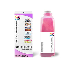 Magenta Toner Refill Kit With Reset Chip compatible with the Samsung CLP-510