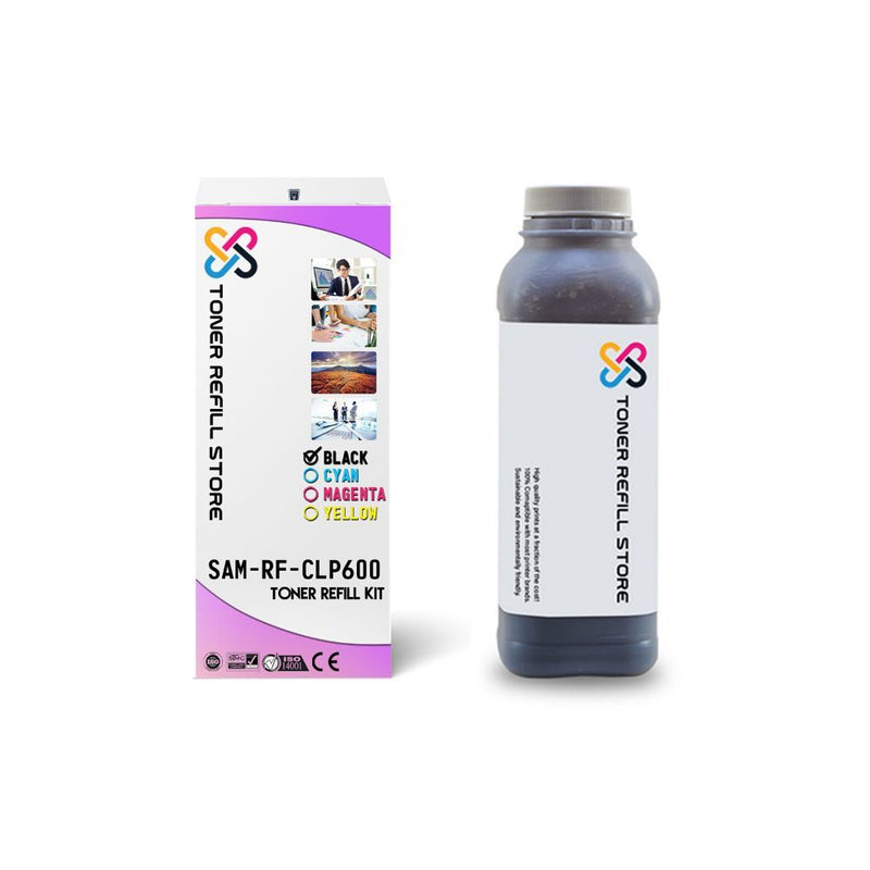 Black Toner Refill Kit With Chip compatible with the Samsung CLP-600 and CLP-650
