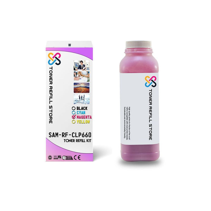 Magenta Toner Refill Kit With Reset Chip compatible for the Samsung CLP-660