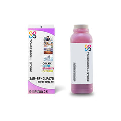 Magenta Toner Refill Kit With Chip compatible with the Samsung CLP-620 - CLP-670