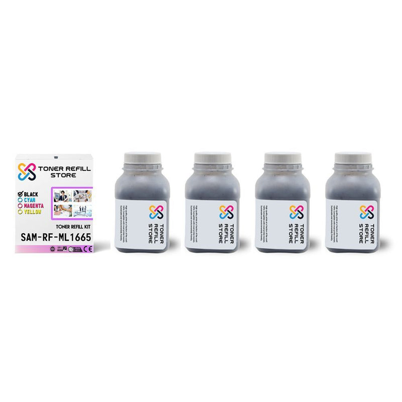 4 Pack Toner Refill Kit With Chip compatible with the Samsung ML-1660 ML-1665