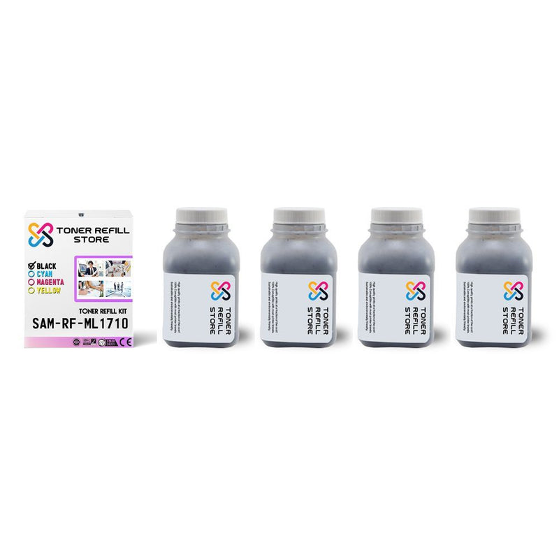 4 Pack Black High Yield Toner Refill Kit compatible with the Samsung ML-1710, ML-1510, ML-1750