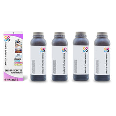4 Pack Black High Yield Toner Refill Kit With Chips compatible with the Samsung SCX-4725