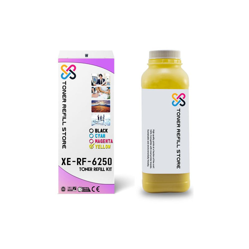 Xerox Phaser 6250 High Yield Yellow Toner Refill Kit With Chip