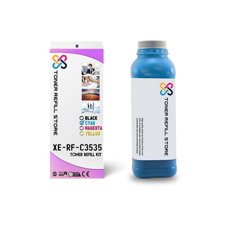 Xerox C2535 High Yield Cyan Toner Refill Kit With 1 Reset Chip