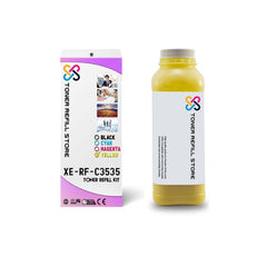 Xerox C2535 High Yield Yellow Toner Refill Kit With 1 Reset Chip